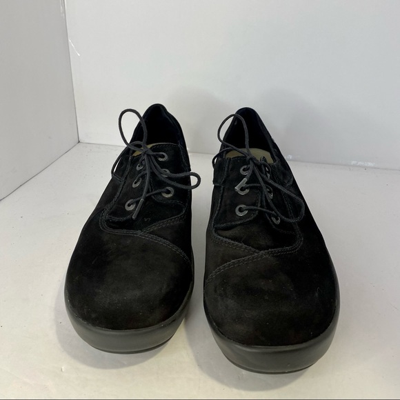 Wolky Silky Lucida black Leather Platform Shoe size 9.5 (41) - Picture 2 of 6